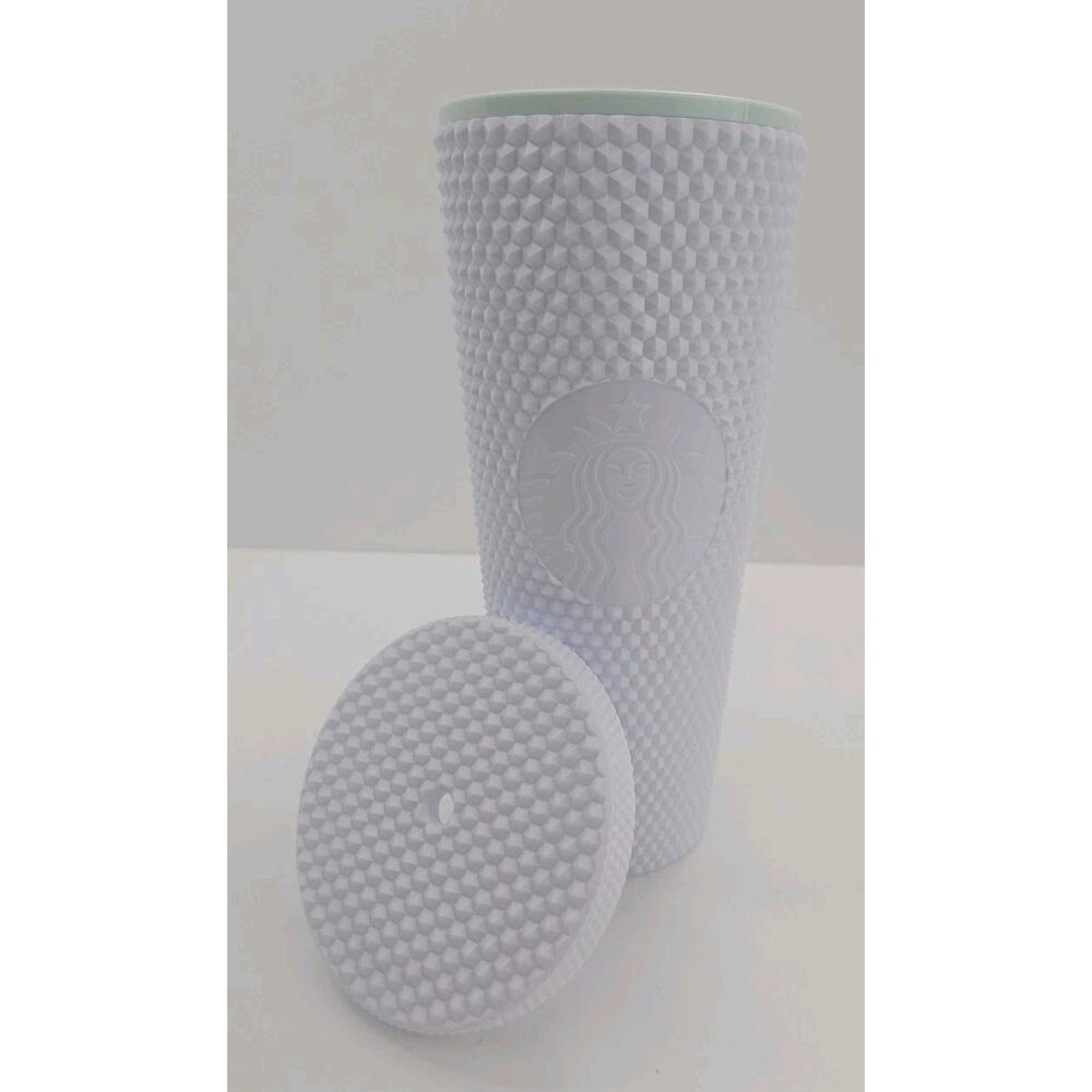 Starbucks White/ Mint Green tumbler 24oz No Straw